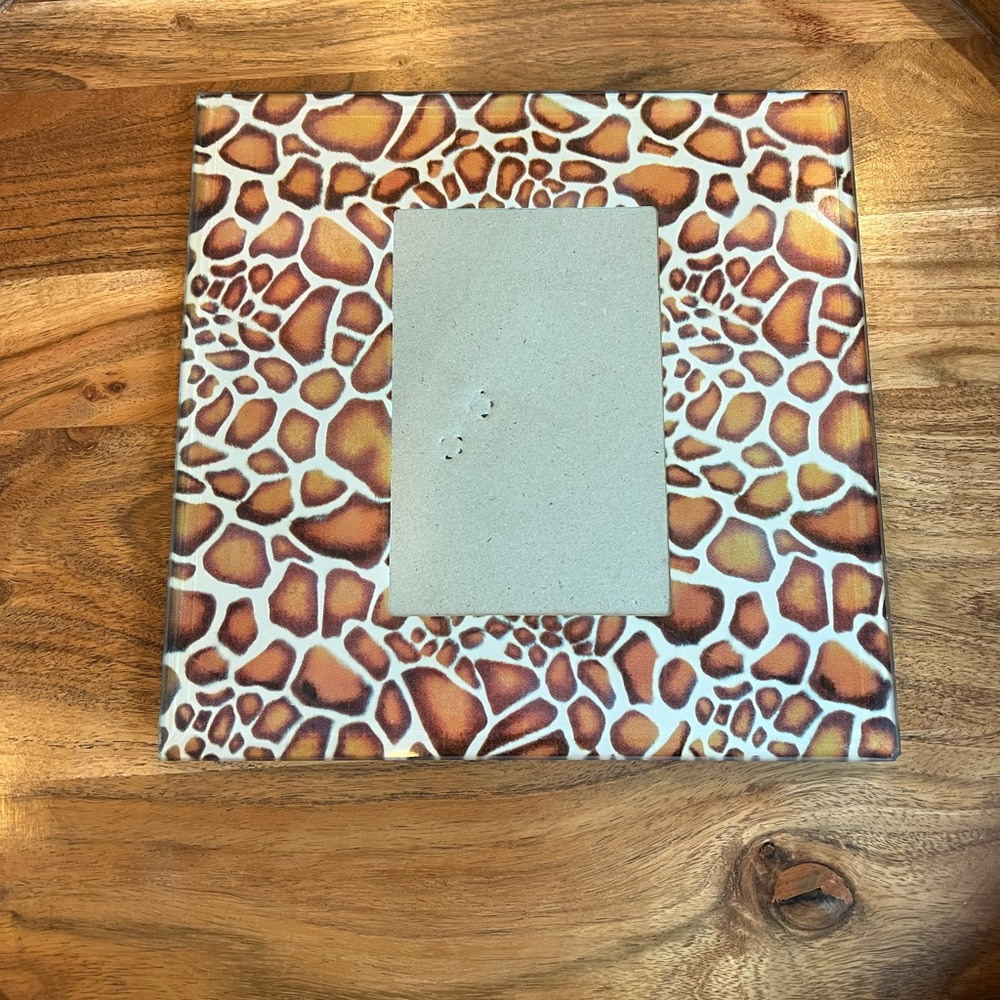 Giraffe print picture frame